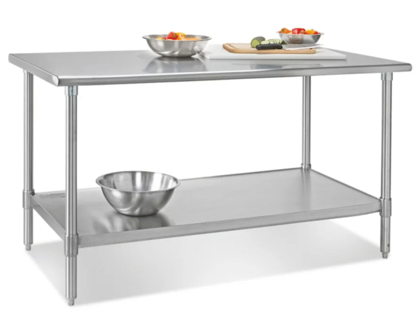 Stainless Steel Table with Shelves
