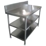 Stainless Steel Table with Shelves - Image 4